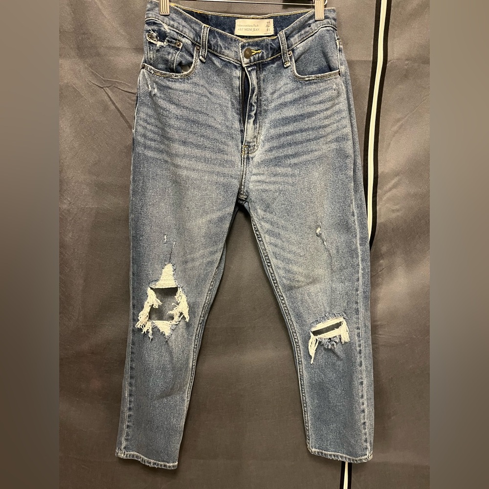 Abercrombie & Fitch Distressed Blue Jeans